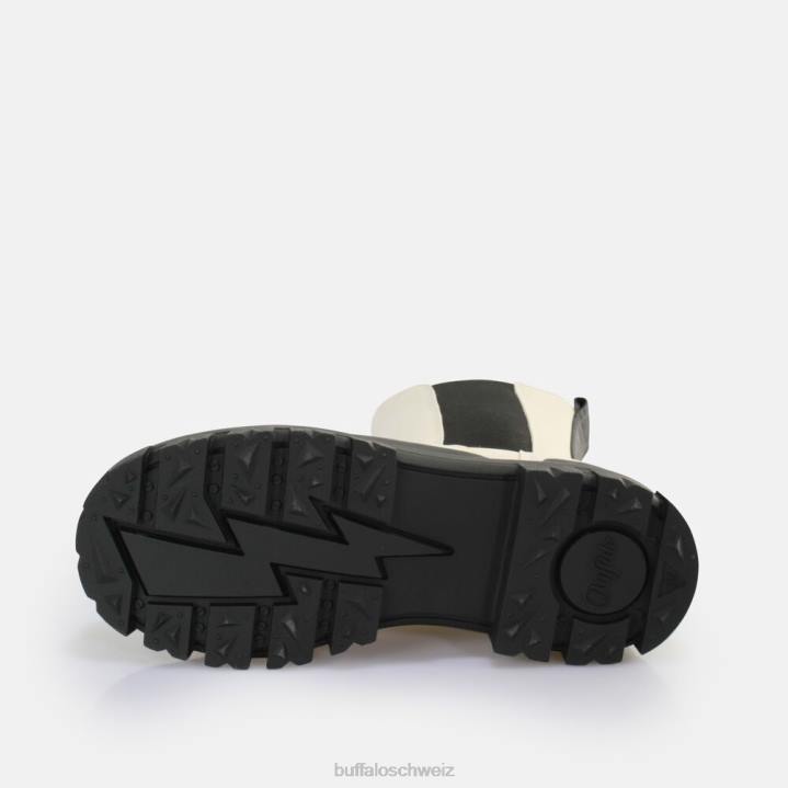 Buffalo Aspha CLF Chelsea Hi Boot vegan 846Z470 eierschale/schwarz|Stiefel