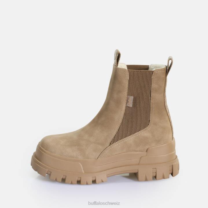 Buffalo Aspha Chelsea Mid veganes Nubukfell 846Z580 braun|Stiefel