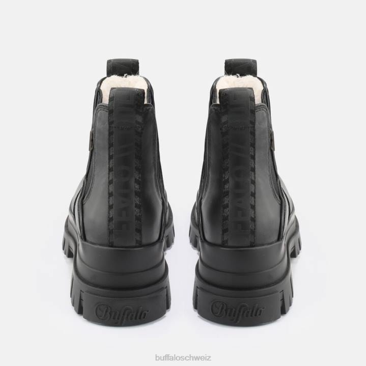 Buffalo Aspha Chelsea warmes veganes Nappaleder 846Z353 Schwarz|Stiefel