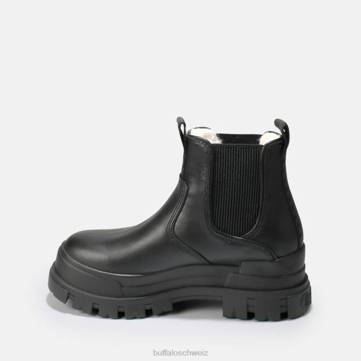 Buffalo Aspha Chelsea warmes veganes Nappaleder 846Z353 Schwarz|Stiefel