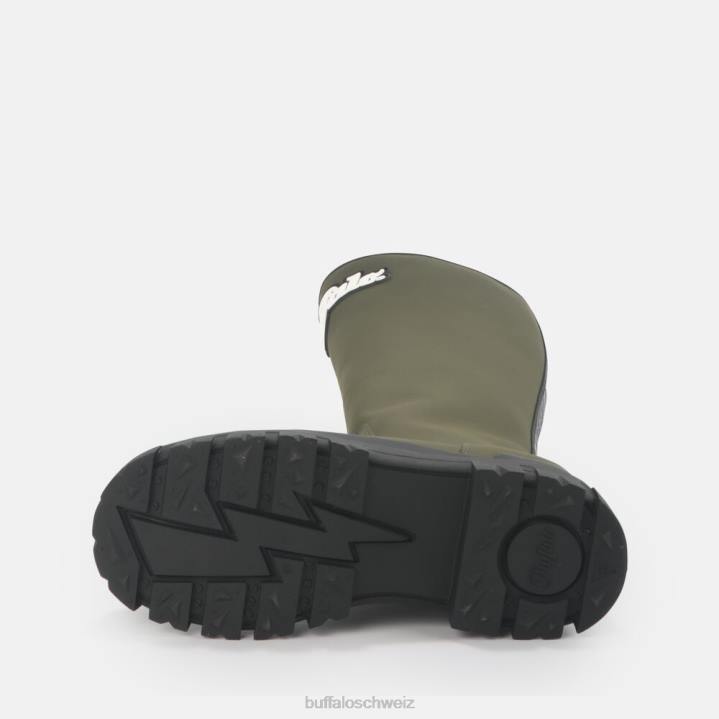 Buffalo Aspha Rain Hi Boot flach vegan 846Z232 khaki|Stiefel