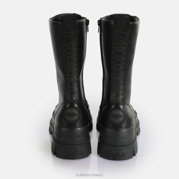 Buffalo Aspha Steel Laceup Hi Boot vegan 846Z629 Schwarz|Stiefel