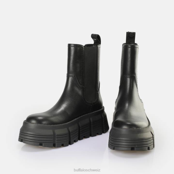 Buffalo Ava Chelsea veganer Stiefel 846Z891 Schwarz|Stiefel