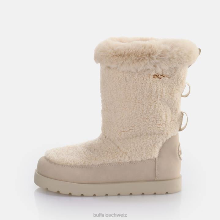 Buffalo Eve-Schlupfstiefel vegan 846Z622 Creme|Stiefel