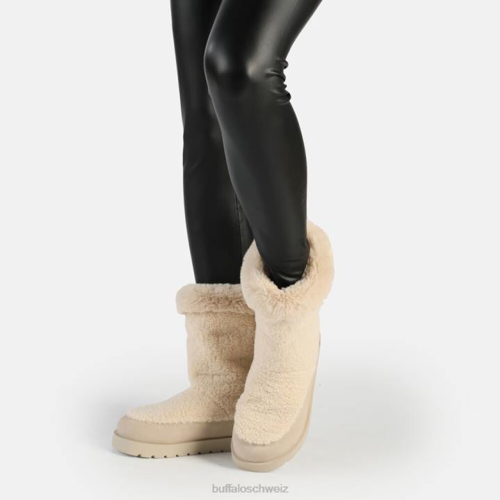 Buffalo Eve-Schlupfstiefel vegan 846Z622 Creme|Stiefel