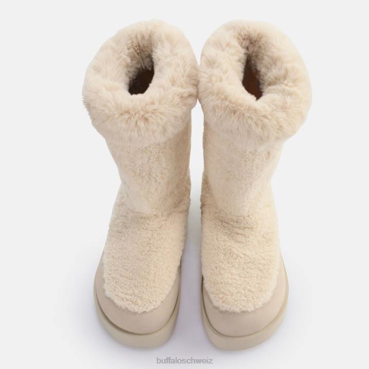 Buffalo Eve-Schlupfstiefel vegan 846Z622 Creme|Stiefel