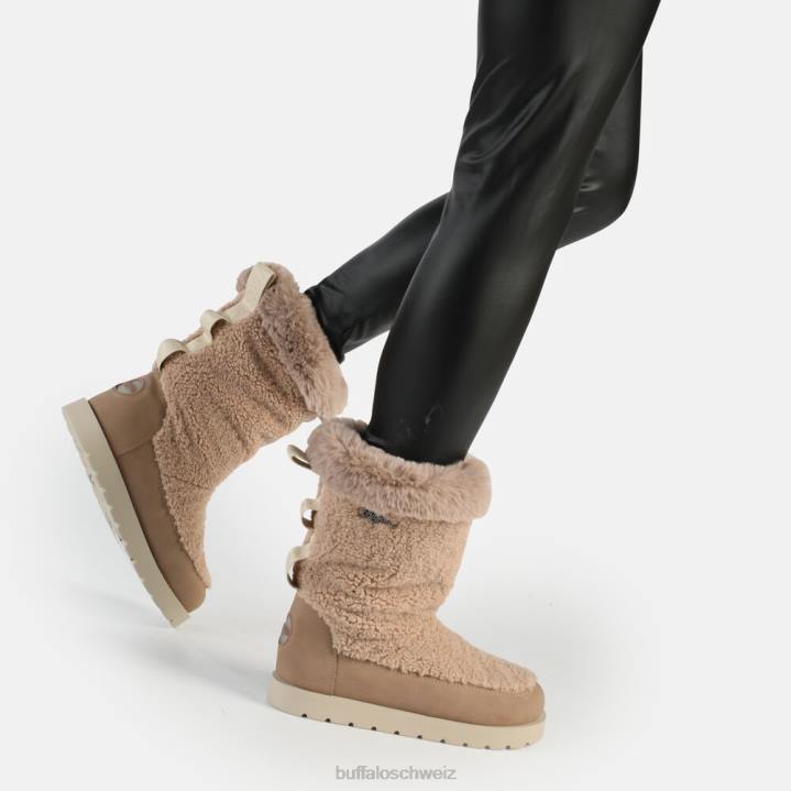 Buffalo Eve-Schlupfstiefel vegan 846Z826 Taupe|Stiefel