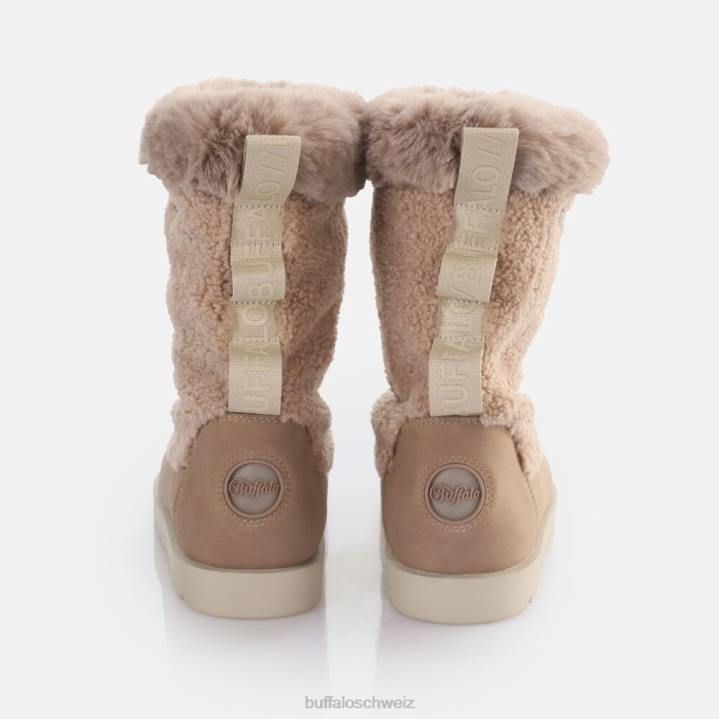 Buffalo Eve-Schlupfstiefel vegan 846Z826 Taupe|Stiefel