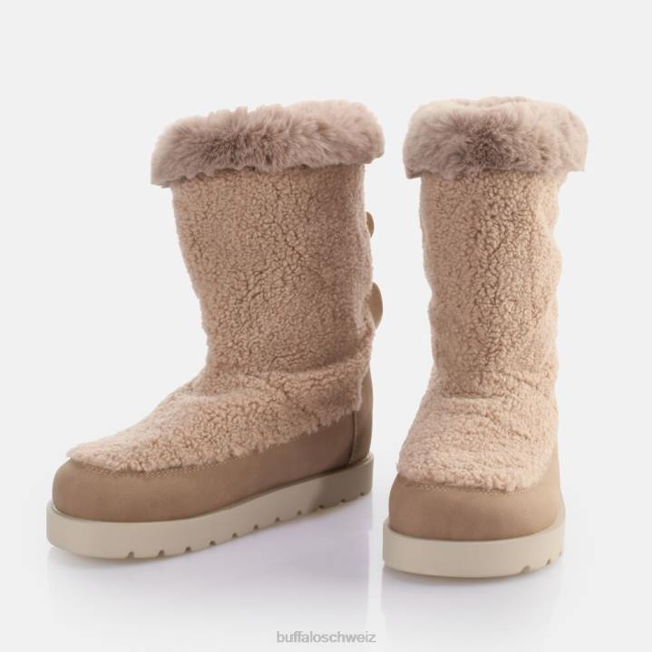 Buffalo Eve-Schlupfstiefel vegan 846Z826 Taupe|Stiefel