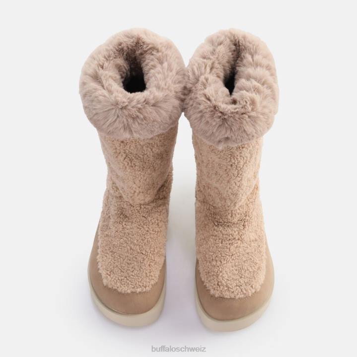 Buffalo Eve-Schlupfstiefel vegan 846Z826 Taupe|Stiefel