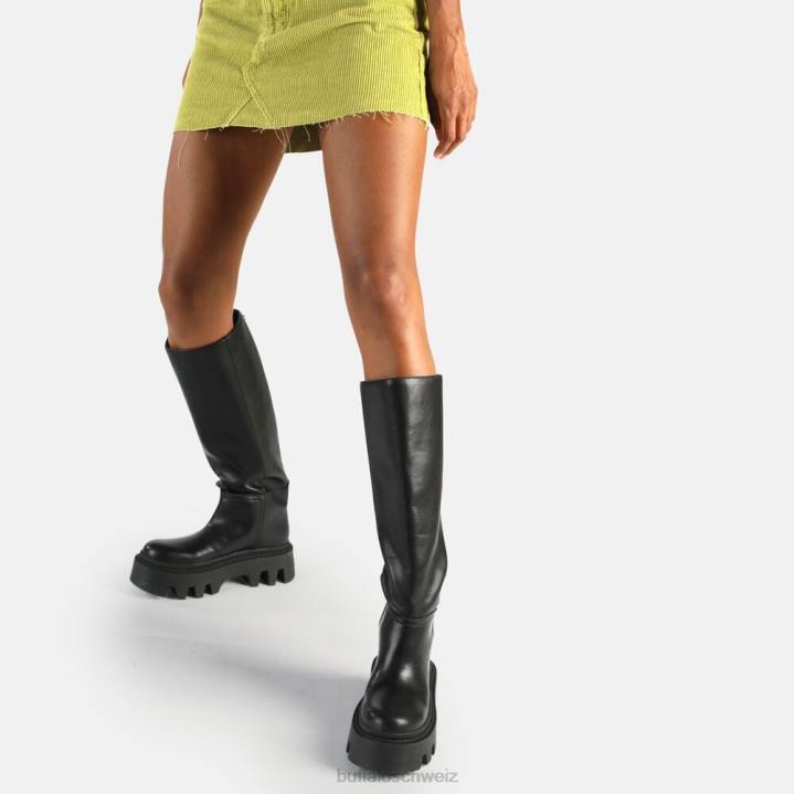 Buffalo Flora Boot Boot vegan 846Z361 Schwarz|Stiefel