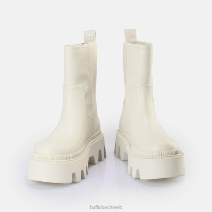 Buffalo Flora Chelsea Hi Boot vegan 846Z615 Creme|Stiefel