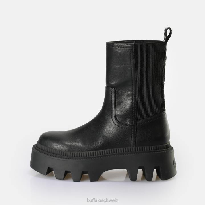 Buffalo Flora Chelsea Hi Boot vegan 846Z636 Schwarz|Stiefel
