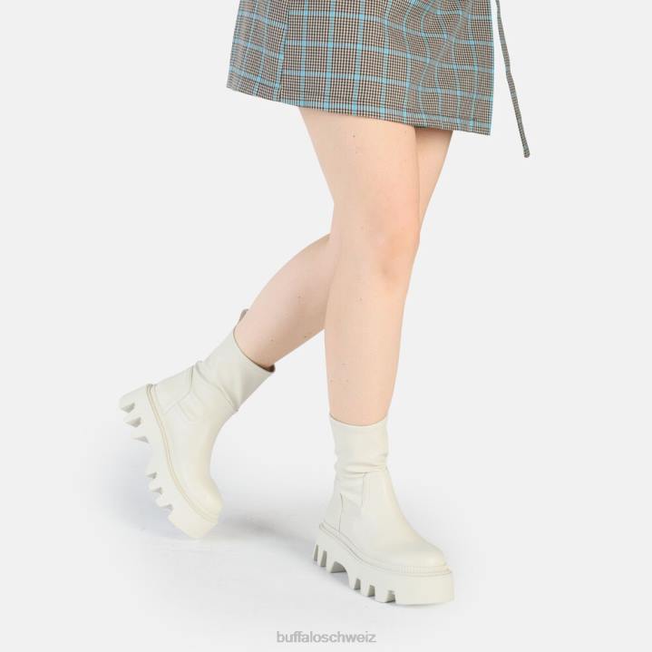 Buffalo Flora Sock Boot vegan 846Z761 Creme|Stiefel