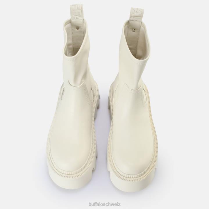 Buffalo Flora Sock Boot vegan 846Z761 Creme|Stiefel