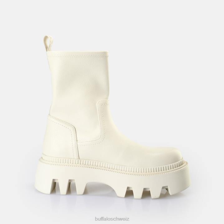 Buffalo Flora Sock Boot vegan 846Z761 Creme|Stiefel