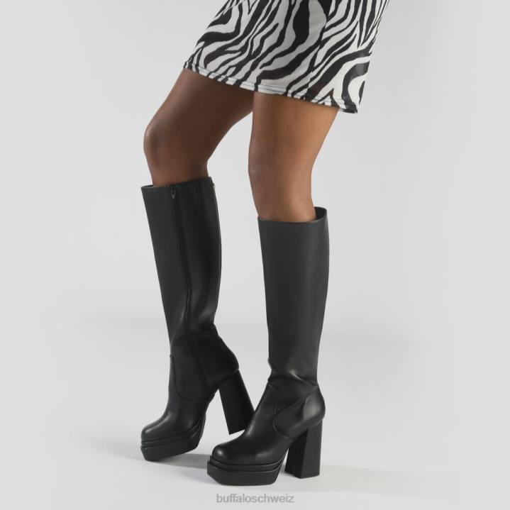 Buffalo May Boot Hi Boot Vegan 846Z388 Schwarz|Stiefel
