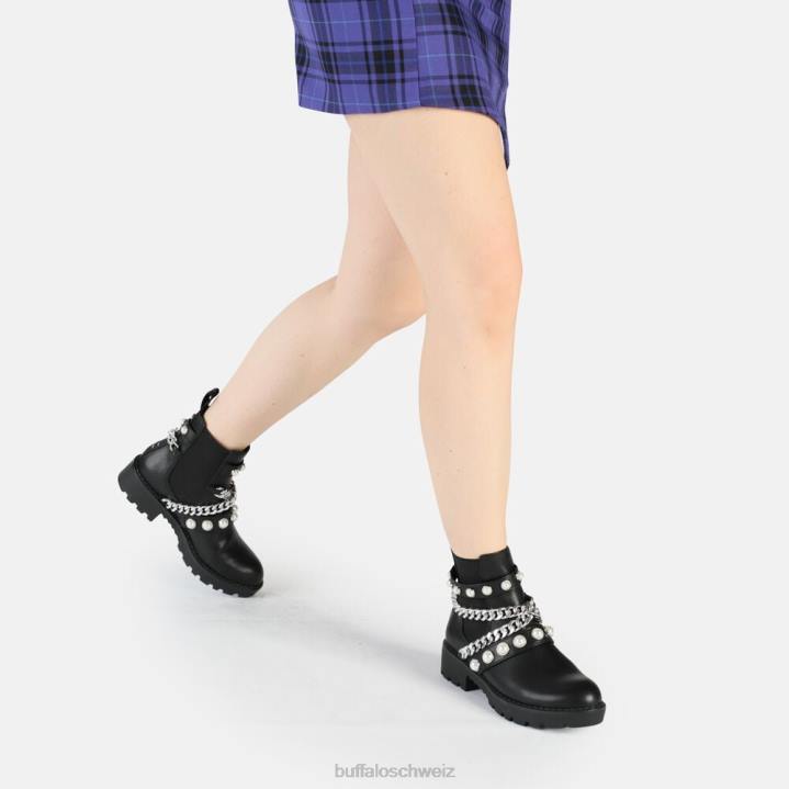 Buffalo Wave Pearl Chelsea Boot vegan 846Z618 Schwarz|Stiefel