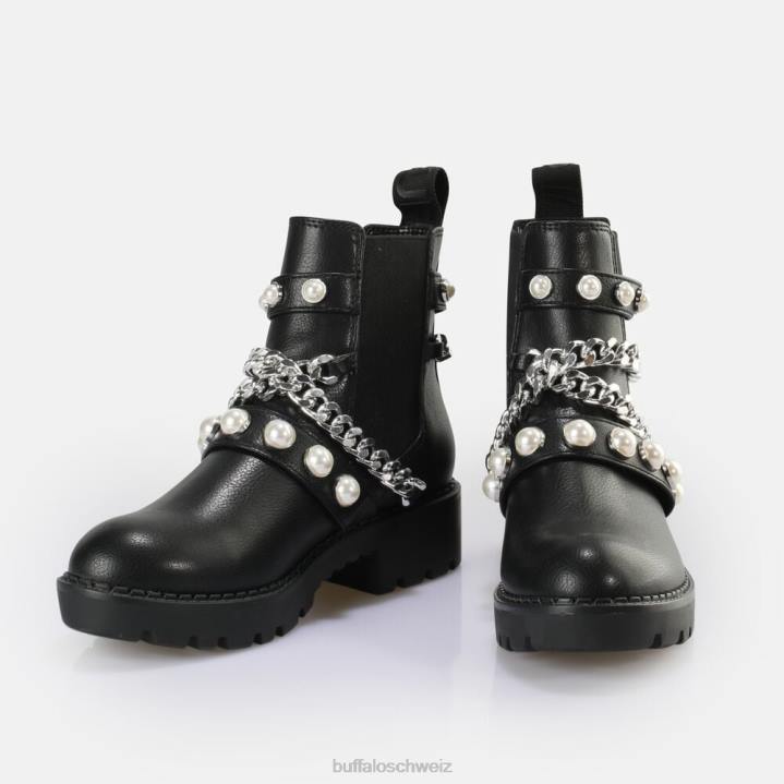 Buffalo Wave Pearl Chelsea Boot vegan 846Z618 Schwarz|Stiefel