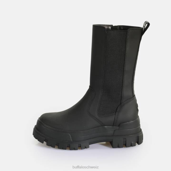 Buffalo aspha clf rain chelsea hi boot vegan 846Z616 Schwarz|Stiefel