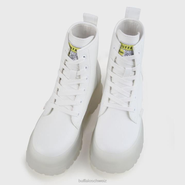 Buffalo aspha rld Halbstiefel vegan 846Z360 Weiss|Stiefel