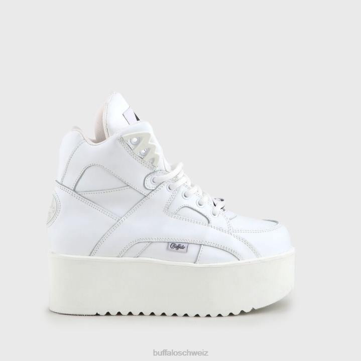 Buffalo steigende Türme niedriges Nubukleder 846Z778 Weiss|Stiefel