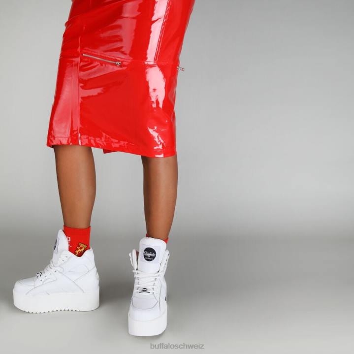 Buffalo steigende Türme niedriges Nubukleder 846Z778 Weiss|Stiefel