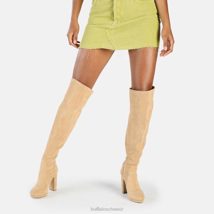Buffalo Amy Overknee-Stiefel vegan 846Z760 Creme|Stiefel
