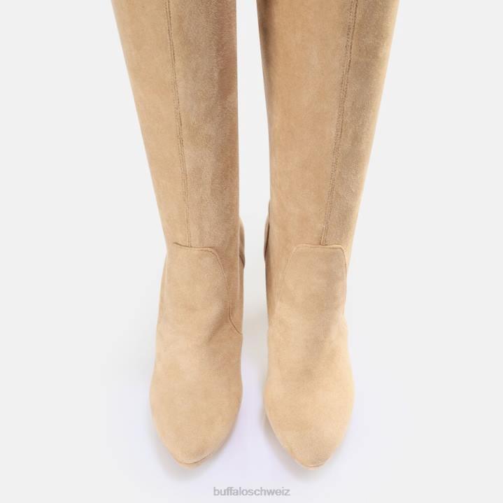 Buffalo Amy Overknee-Stiefel vegan 846Z760 Creme|Stiefel