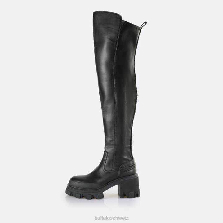 Buffalo Aufruhr wegen Boot Vegan 846Z563 Schwarz|Stiefel
