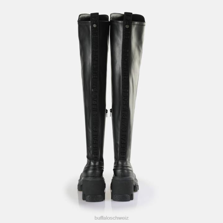 Buffalo Aufruhr wegen Boot Vegan 846Z563 Schwarz|Stiefel