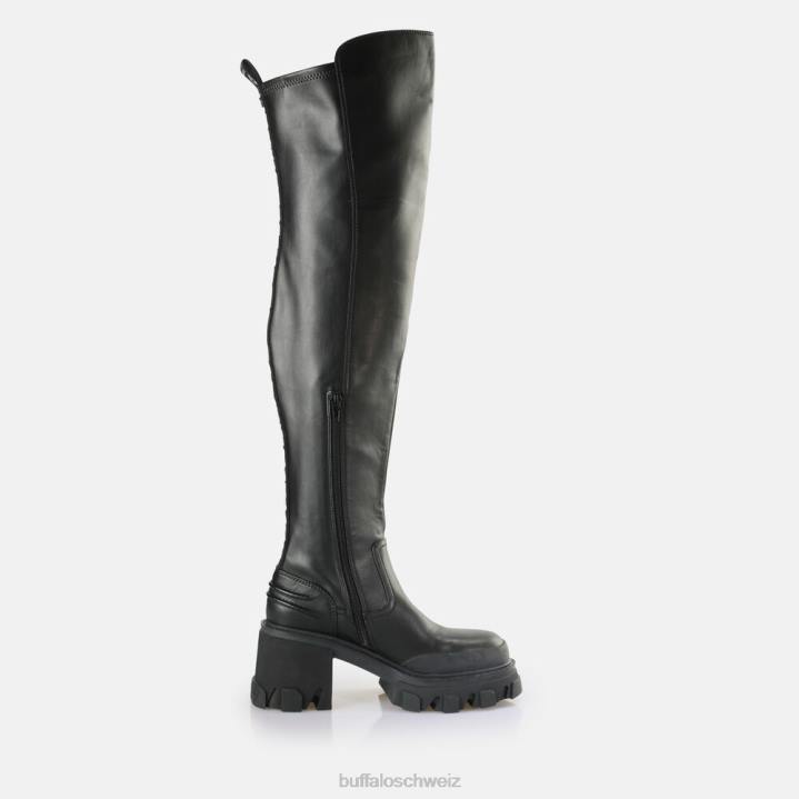 Buffalo Aufruhr wegen Boot Vegan 846Z563 Schwarz|Stiefel