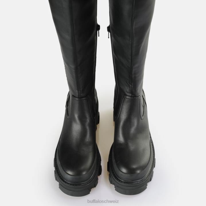 Buffalo Aufruhr wegen Boot Vegan 846Z563 Schwarz|Stiefel