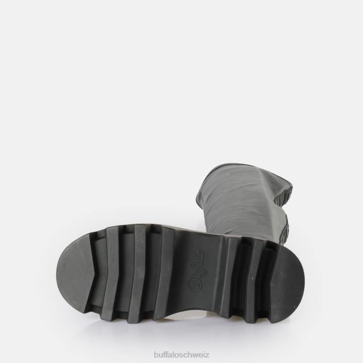 Buffalo Flora Overknee-Stiefel vegan 846Z633 Schwarz|Stiefel