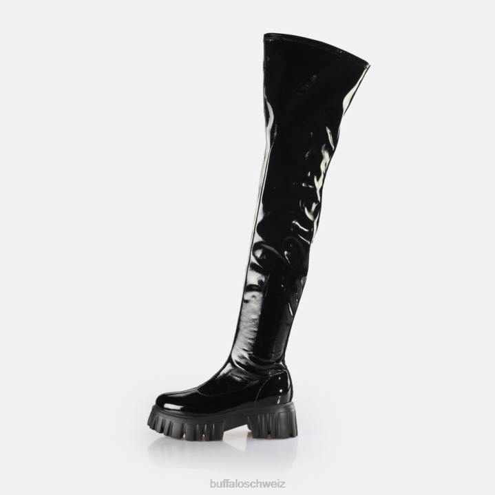 Buffalo Löwe über Stiefel vegan 846Z634 Schwarz|Stiefel