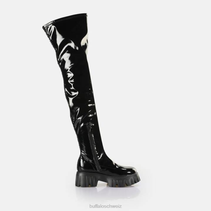Buffalo Löwe über Stiefel vegan 846Z634 Schwarz|Stiefel