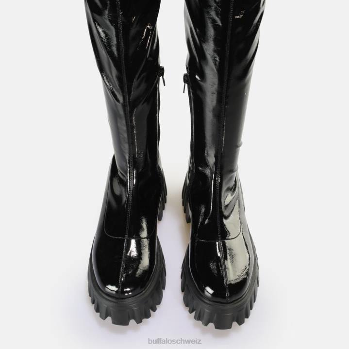 Buffalo Löwe über Stiefel vegan 846Z634 Schwarz|Stiefel