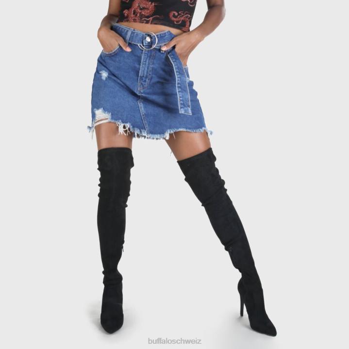 Buffalo Marjorie Overknee-Vegan 846Z103 Schwarz|Stiefel