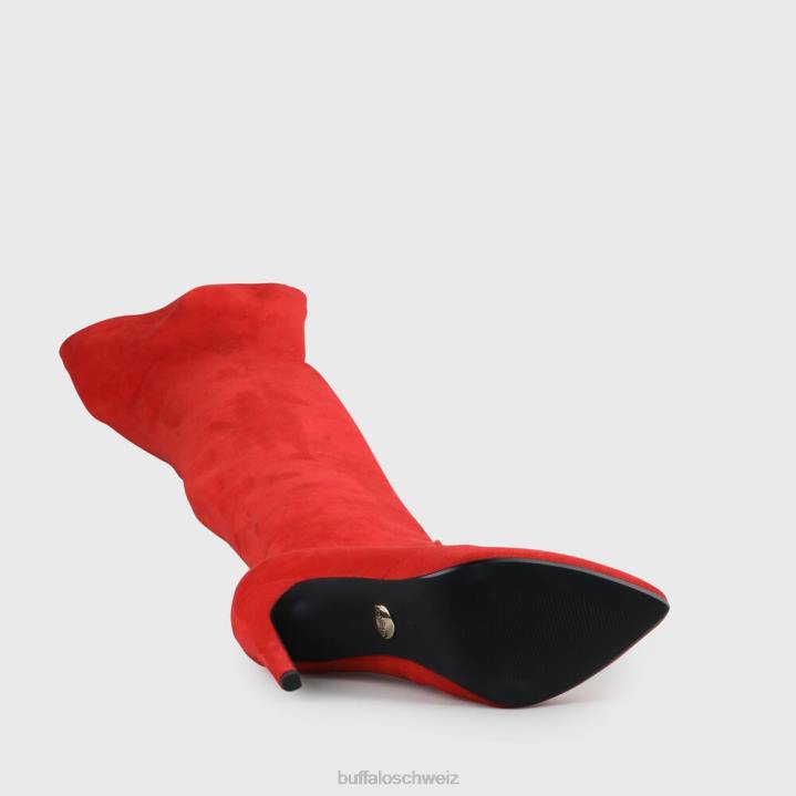 Buffalo Marjorie Overknee-Vegan 846Z104 Rot|Stiefel