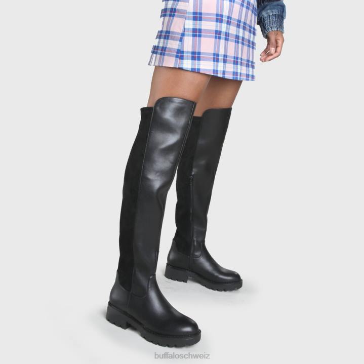 Buffalo Mireya Overknee-Stiefel vegan 846Z477 Schwarz|Stiefel