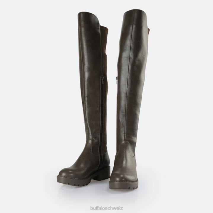 Buffalo Mireya Overknee-Stiefel vegan 846Z610 Taupe|Stiefel