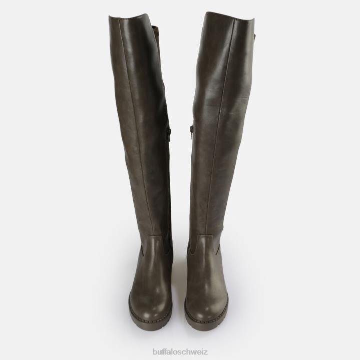 Buffalo Mireya Overknee-Stiefel vegan 846Z610 Taupe|Stiefel