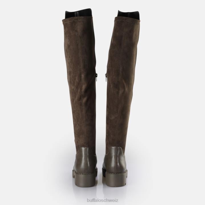 Buffalo Mireya Overknee-Stiefel vegan 846Z610 Taupe|Stiefel