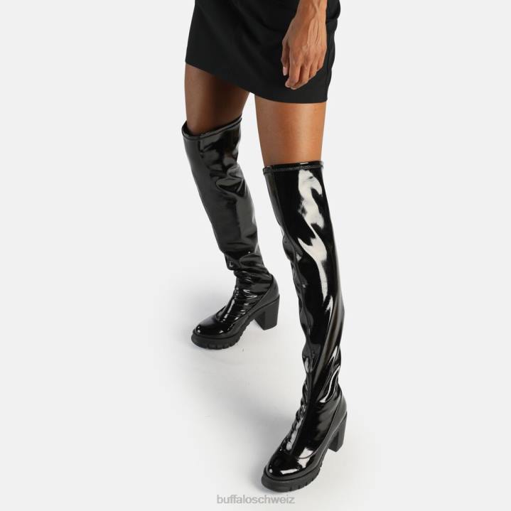 Buffalo Oslo über Boot vegan 846Z824 Schwarz|Stiefel