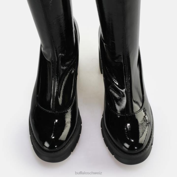 Buffalo Oslo über Boot vegan 846Z824 Schwarz|Stiefel