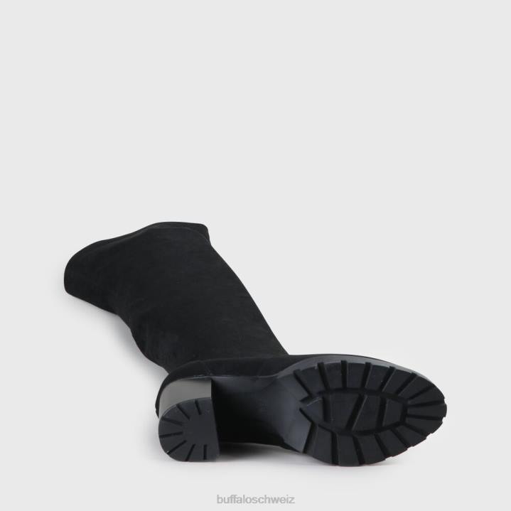 Buffalo madyson Overknee vegan 846Z560 Schwarz|Stiefel