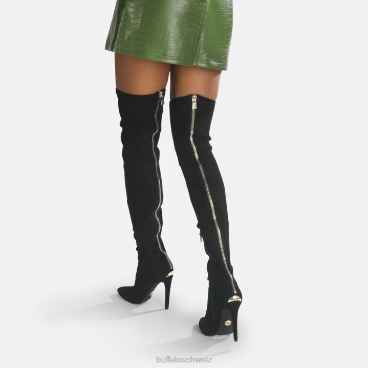 Buffalo marjorie2 Overknee-Vegan 846Z869 Schwarz|Stiefel