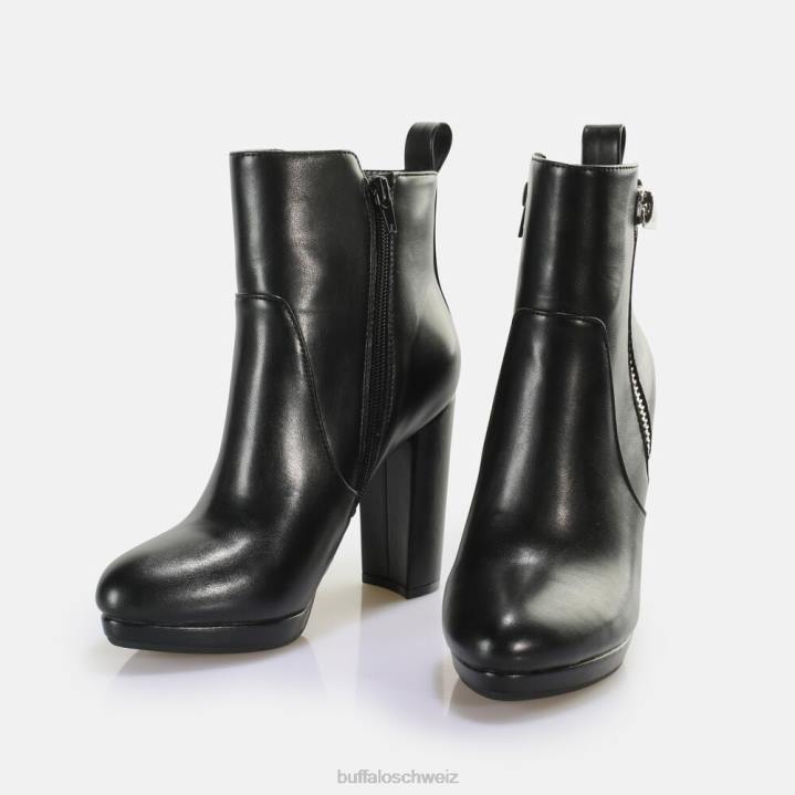 Buffalo Amy Zip Stiefeletten vegan 846Z740 Schwarz|Stiefel