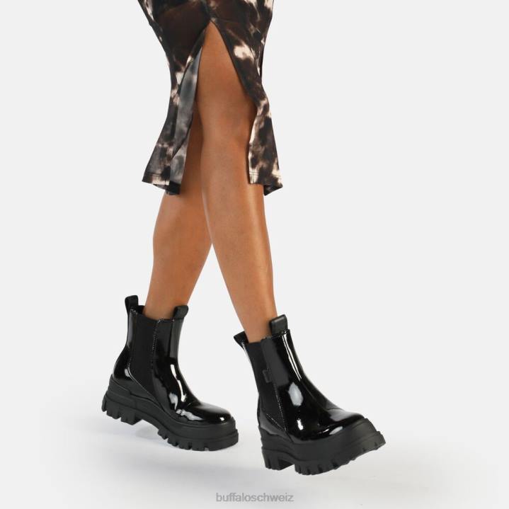 Buffalo Aspha Chelsea Mid Ankle Boot vegan 846Z479 Schwarz|Stiefel