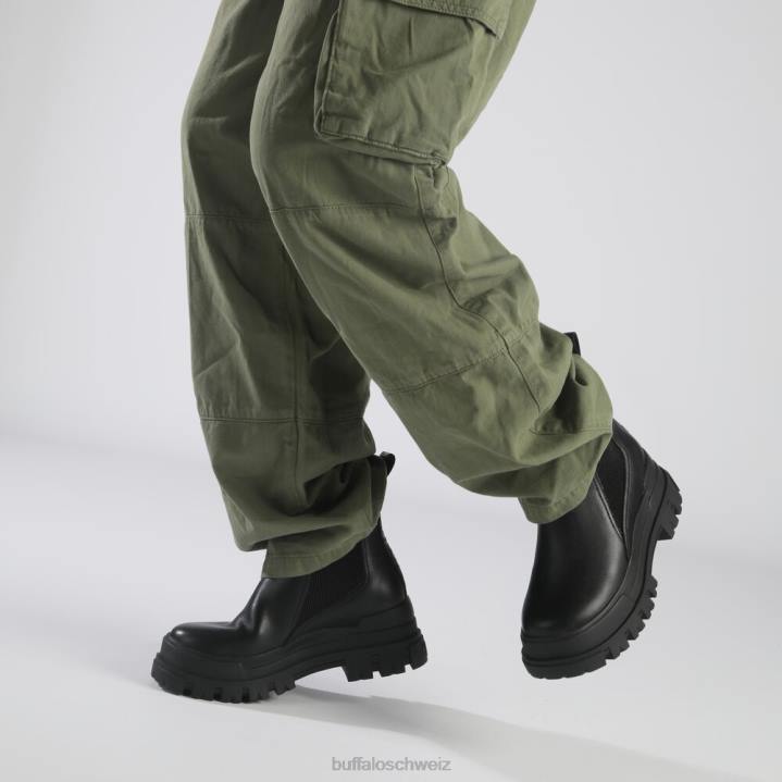 Buffalo Aspha Chelsea Mid Ankle Boot vegan 846Z481 Schwarz|Stiefel